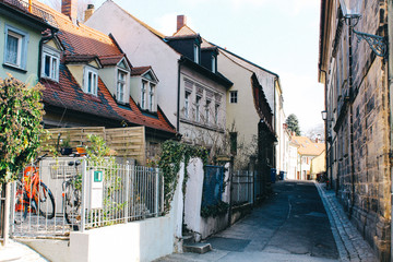 Bamberg, Germany - 04 01 2013: views of the streets of Bamberg in sunny weather