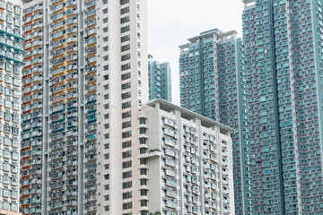 Obraz premium Residential buildings in Hong Kong