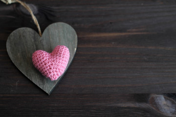 heart on wooden background