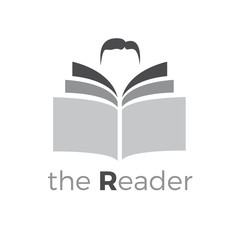 Creative logo of a abstract book reader. Vector isolated abstract illustration