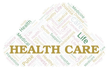 Obraz premium Health Care word cloud.