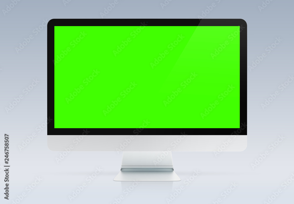 Aufkleber Modern computer monitor mockup isolated 3d rendering