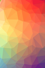 Obraz premium Illustration of abstract Green, Orange, Pink, Red, Yellow vertical low poly background. Beautiful polygon design pattern.