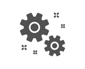 Work icon. Business management sign. Cogwheel or gear symbol. Quality design element. Classic style icon. Vector