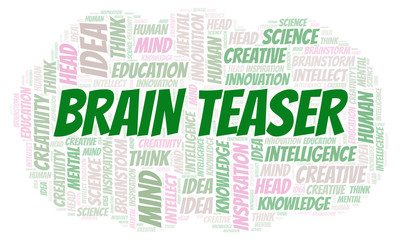 Brain Teaser word cloud.