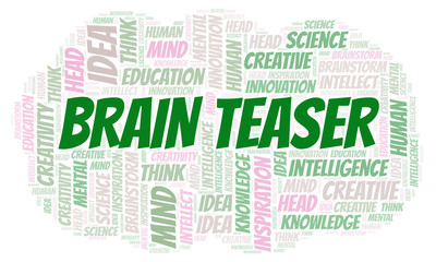 Fototapeta premium Brain Teaser word cloud.