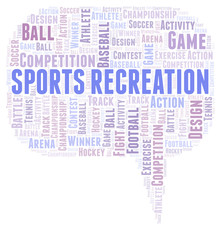 Obraz premium Sports Recreation word cloud.