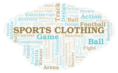 Sports Clothing word cloud.