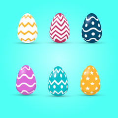 Easter eggs in 3d style