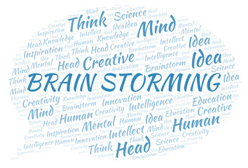 Brain Storming word cloud.