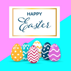 Easter eggs in 3d style