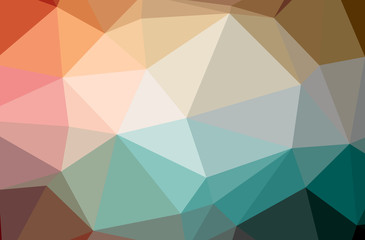 Illustration of abstract Orange horizontal low poly background. Beautiful polygon design pattern.
