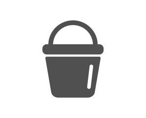 Cleaning bucket icon. Washing Housekeeping equipment sign. Quality design element. Classic style icon. Vector