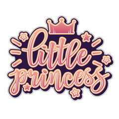 Vector illustration of Little Prince text
