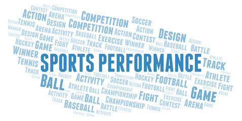 Obraz premium Sports Performance word cloud.