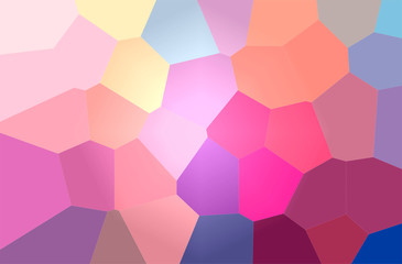 Abstract illustration of blue, pink, red, yellow Giant Hexagon background