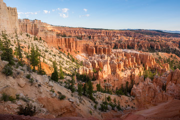 landscape on the bryce canyon in the united states of america
