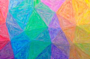 Abstract illustration of blue, yellow, red and green Large Color Variation Impasto background