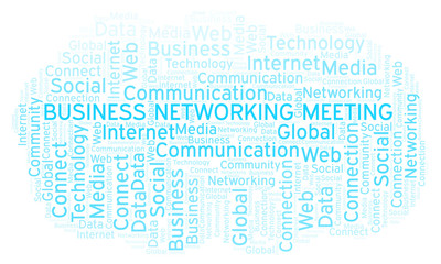 Business Networking Meeting word cloud.