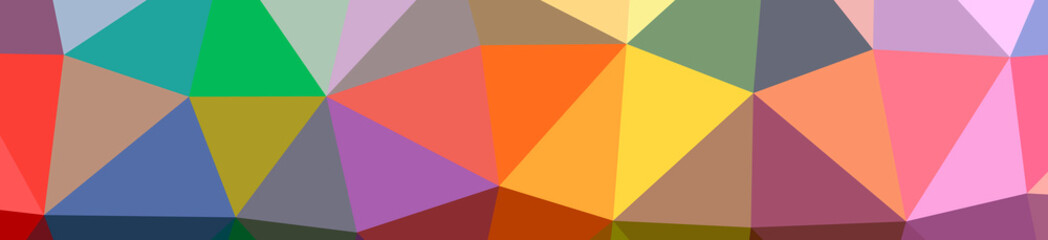 Illustration of abstract Green, Orange, Red, Yellow banner low poly background. Beautiful polygon design pattern.