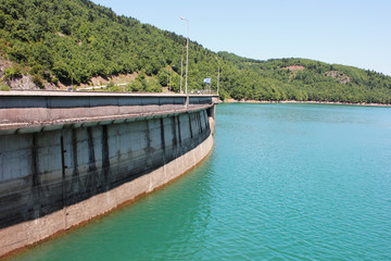 Fototapeta na wymiar Hydroelectric Dam at Lake Plastira of Karditsa central Greece Europe
