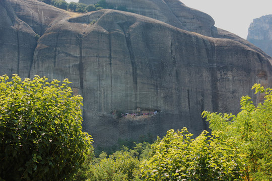 Monastery of St. George Mandila in Meteora rock formation Kalambaka Greece