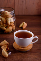 Delicious sweet shortbread cookies. Cookies with precog. Celebration. Packaging