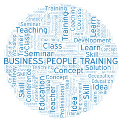 Obraz premium Business People Training word cloud.