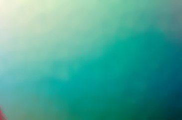 Abstract illustration of blue, purple and green through the tiny glass background