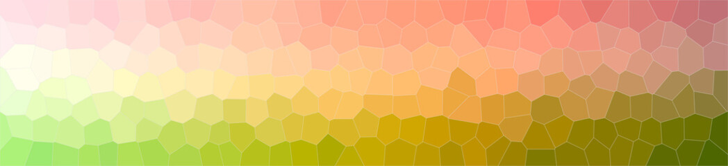 Illustration of abstract Orange, Green And Yellow Little Hexagon Banner background.