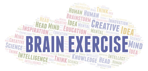 Fototapeta premium Brain Exercise word cloud.