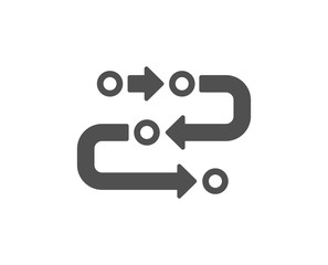 Methodology icon. Development process sign. Strategy symbol. Quality design element. Classic style icon. Vector