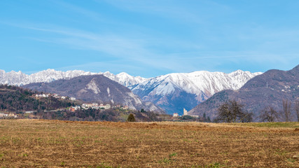 Collerumiz. Winter colors of a small Friulian village