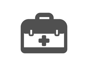 First aid kit icon. Medical case sign. Quality design element. Classic style icon. Vector