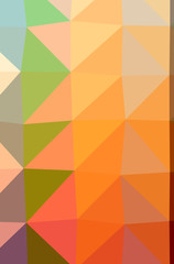 Illustration of abstract Green, Orange vertical low poly background. Beautiful polygon design pattern.