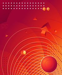 Obraz premium Modern abstract graphic composition with bright color.