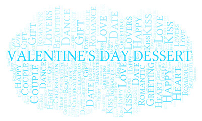 Fototapeta premium Valentine's Day Dessert word cloud.