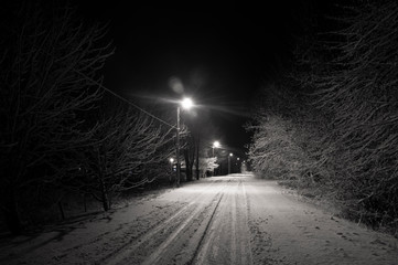Night street winter