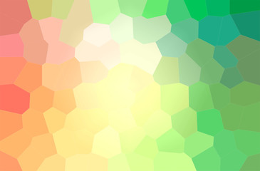 Fototapeta na wymiar Abstract illustration of green, pink, red, yellow Big Hexagon background