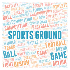 Fototapeta premium Sports Ground word cloud.
