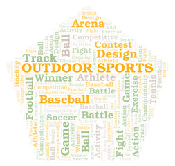 Fototapeta premium Outdoor Sports word cloud.