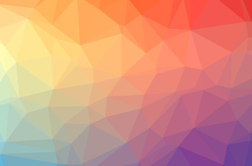 Illustration of abstract Orange, Yellow horizontal low poly background. Beautiful polygon design pattern.