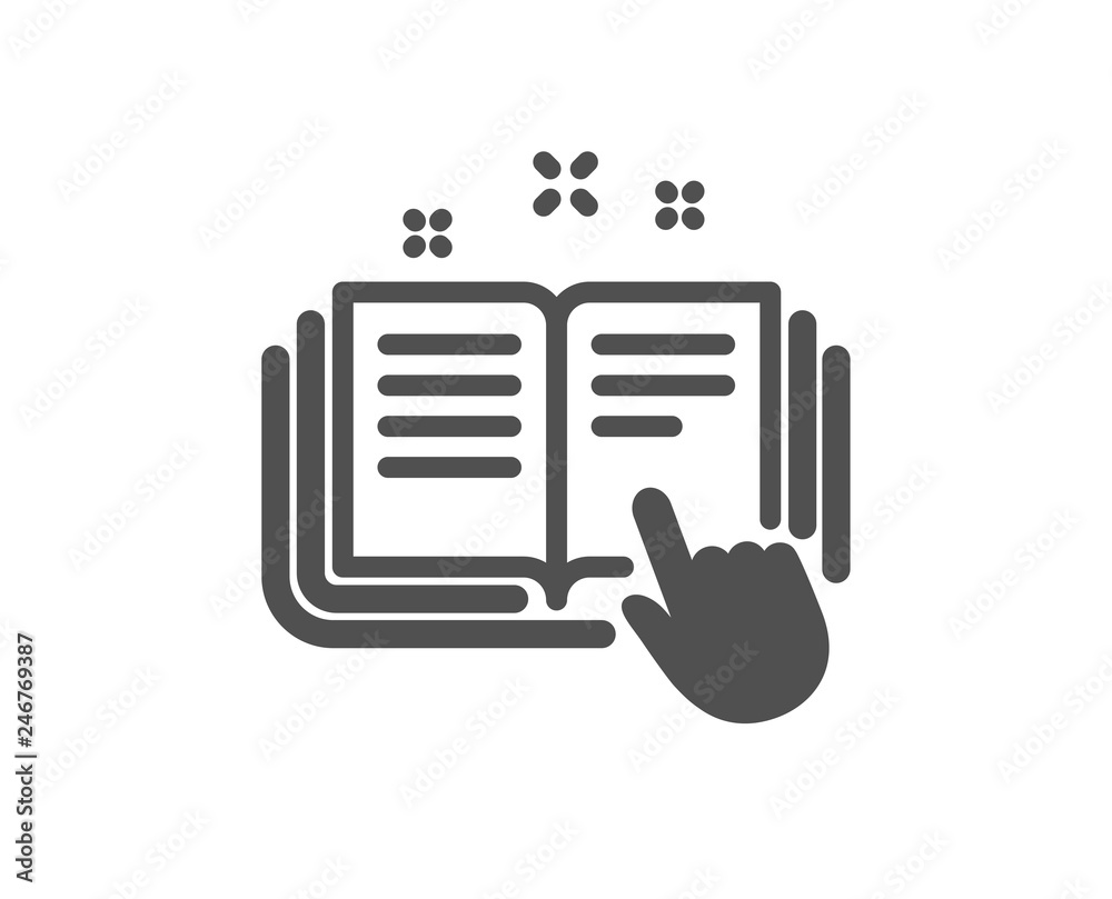 Poster technical documentation icon. instruction sign. quality design element. classic style icon. vector
