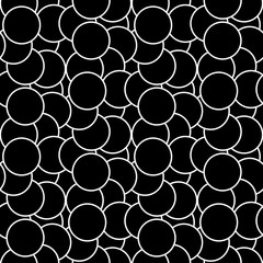  Dark geometric background. White seamless pattern