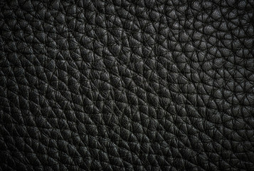 background and texture of real black leather sheet