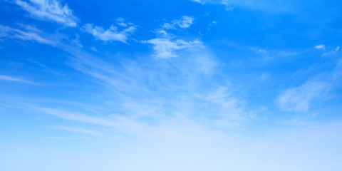 Blue sky with cirrus clouds at daytime
