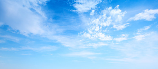 Naklejka na ściany i meble Blue sky with white clouds at daytime