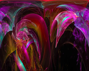 abstract digital fractal, fantasy design, disco