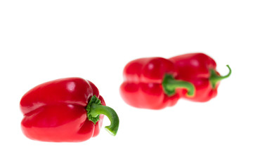 Red bell pepper isolated on white background