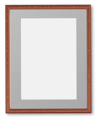 Fototapeta premium Empty advertising poster (banner) - mockup template on gray background. 3D rendering